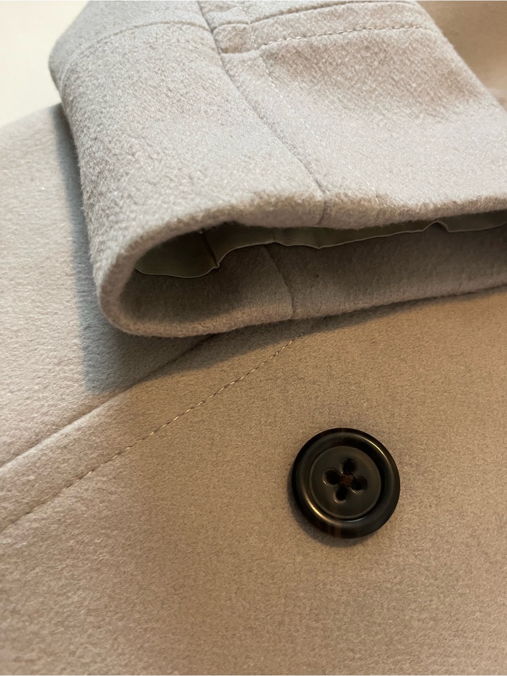 J. Crew Women's Double-Breasted Pea Coat in Light Taupe - Picture 15 of 15